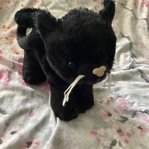 Girl Black Cat Plush Pocketbook Black Purse Small Halloween Kitty bag